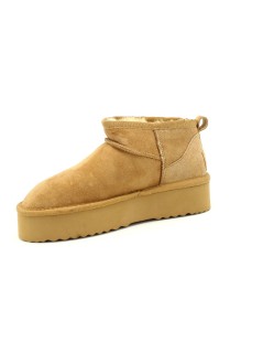 Ekp Tronchetti Caviglia Hugg Platform Montone Cammello