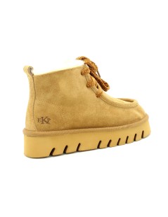 Ekp Tronchetto Hugg Allacciato Platform Montone Cammello