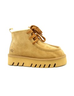 Ekp Tronchetto Hugg Allacciato Platform Montone Cammello