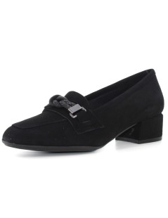 Confort Mocassino Classic Tacco Medio Accessorio Camoscio Nero