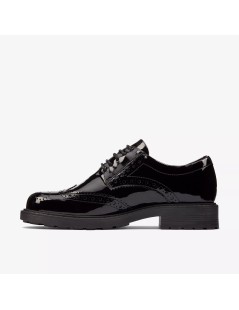 Clarks Stringate Donna Orinoco Derby Coda Rondine Lux Nero