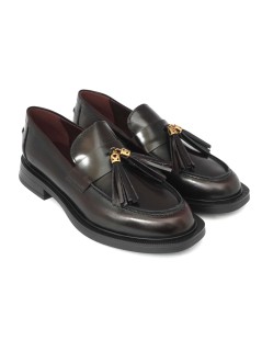 Lorenzo Mari Mocassino Ginevra con Nappine Pelle Bordeaux