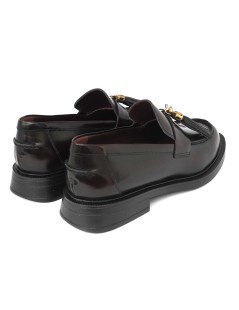 Lorenzo Mari Mocassino Ginevra con Nappine Pelle Bordeaux