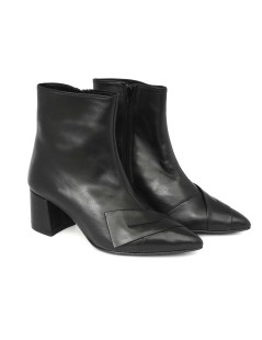 L' Arianna Tronchetti Punta Tacco Blocchetto Fiocco Nappa Nero