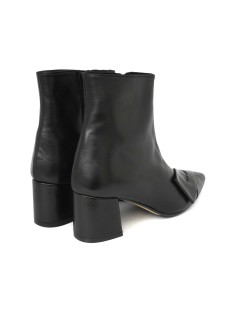 L' Arianna Tronchetti Punta Tacco Blocchetto Fiocco Nappa Nero