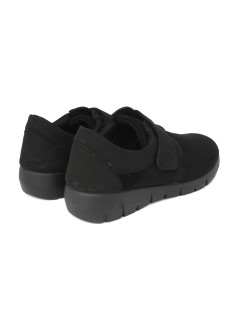 Sabatini Pantofola Comfort con Velcro Elasticizzata Nero