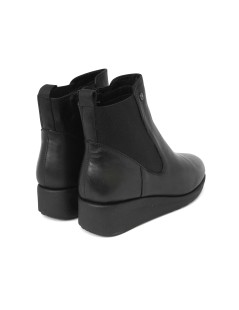 Cinzia Soft Tronchetti Comfort Agile con Zip Laterale Nappa Nero