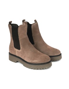 Cinzia Soft Tronchetti Beatles 2 Elastici Camoscio Cacao