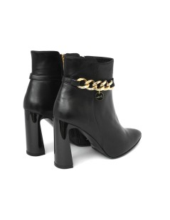 Musella Stivaletto Punta Tacco Alto Accessorio Nappa Nero