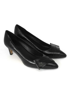 L' Arianna Decollette con fiocco Tacco Medio Coda Naplak Nero