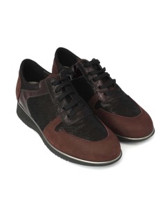 F.lli Tomasi Sneakers Comfort Plantare Nabuk Acqua Cacao