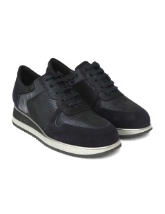 F.lli Tomasi Sneakers Comfort Plantare Nabuk Acqua Blu Notte