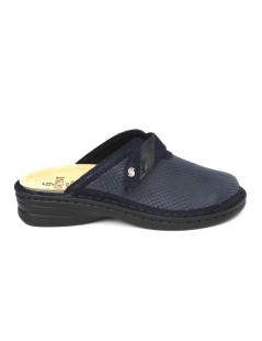 Sabatini Ciabatta Elasticizzata Velcro Regolabile Plantare Blu