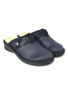 Sabatini Ciabatta Elasticizzata Velcro Regolabile Plantare Blu