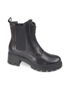 Valleverde Tronchetto Tacco Zip Centrale Elastico Nappa Nero