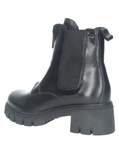 Valleverde Tronchetto Tacco Zip Centrale Elastico Nappa Nero