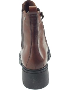 Valleverde Tronchetto Tacco Zip Centrale Elastico Nappa Marrone