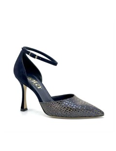 Elata Decollette Braccialetto Camoscio Cangiante Blu