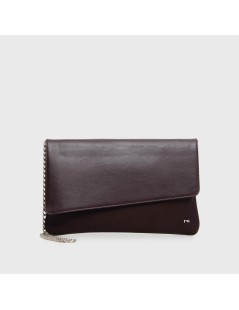 Nero Giardini Pochette Patta Trasversale ecoPelle Tessuto Bordeaux