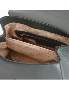 CAFèNOIR Borsa a Mano Tracolla Chiusura Patta con Morsetto Verde