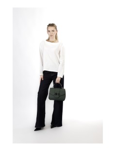 CAFèNOIR Borsa a Mano Tracolla Chiusura Patta con Morsetto Verde