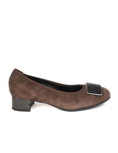 Confort Decollette Classic Tacco Medio Accessorio Camoscio Marrone