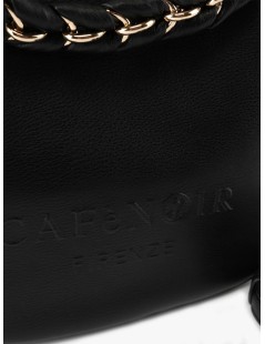 CAFèNOIR Sacca a Mano Catena Intrecciata Chiusura Zip Nero