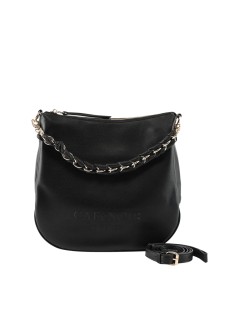 CAFèNOIR Sacca a Mano Catena Intrecciata Chiusura Zip Nero