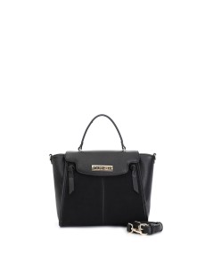 CAFèNOIR Borsa a Mano Logo Metallo Chiusura Patta Calamita Nero