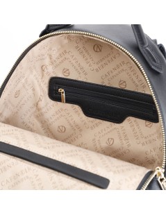 CAFèNOIR Zaino Saffiano Chiusura Zip Tasca Chiusura Patta Nero