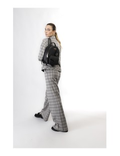 CAFèNOIR Zaino Saffiano Chiusura Zip Tasca Chiusura Patta Nero