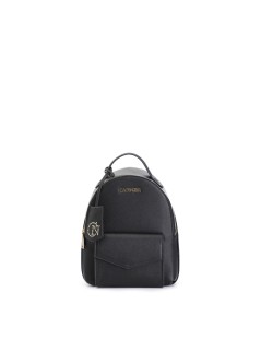 CAFèNOIR Zaino Saffiano Chiusura Zip Tasca Chiusura Patta Nero