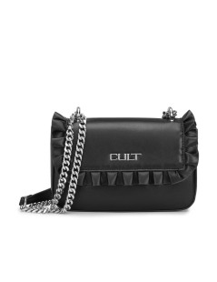 Cult YOKO Tracolla Catena Patta Rouches Calamita Nero