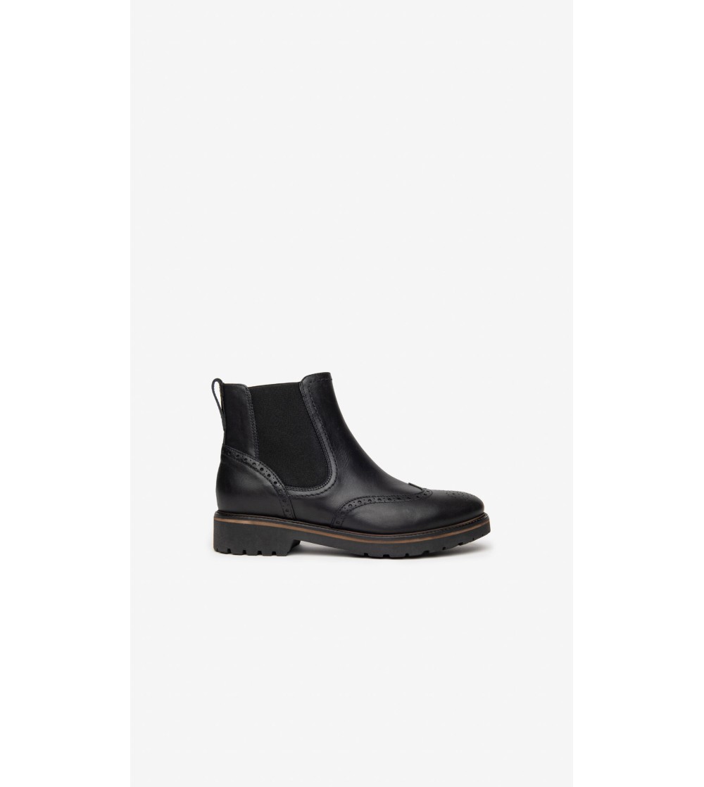 Nero Giardini Stivaletto Beatles Coda Rondine Pelle Nero
