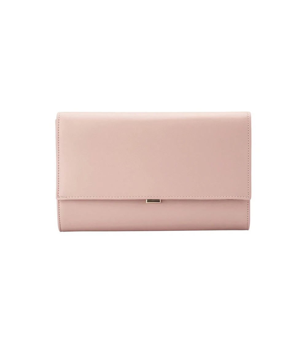 Olga Berg Pochette Clutch Madison Perlata Rosa Blush