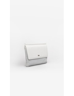 Nero Giardini Pochette Small Patta Pelle Bianco Glitter Argento