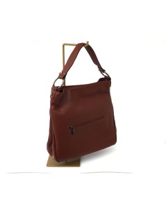 Cinzia Soft Borsa Shopper Cerniera Centrale Pelle Rosso