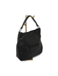 Cinzia Soft Borsa Shopper Cerniera Centrale Pelle Nero