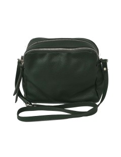 Cinzia Soft Mini Bag Tracolla Bandoliera Doppia Cerniera Verde