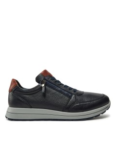 Ara Shoes Sneakers Balance Zip Tutto Pelle Blu