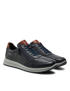 Ara Shoes Sneakers Balance Zip Tutto Pelle Blu