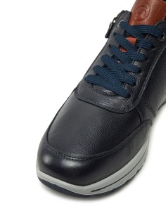 Ara Shoes Sneakers Balance Zip Tutto Pelle Blu