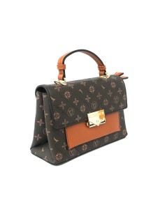 Valleverde Bauletto Mini Bag Manico Linea Regina Marrone Cuoio