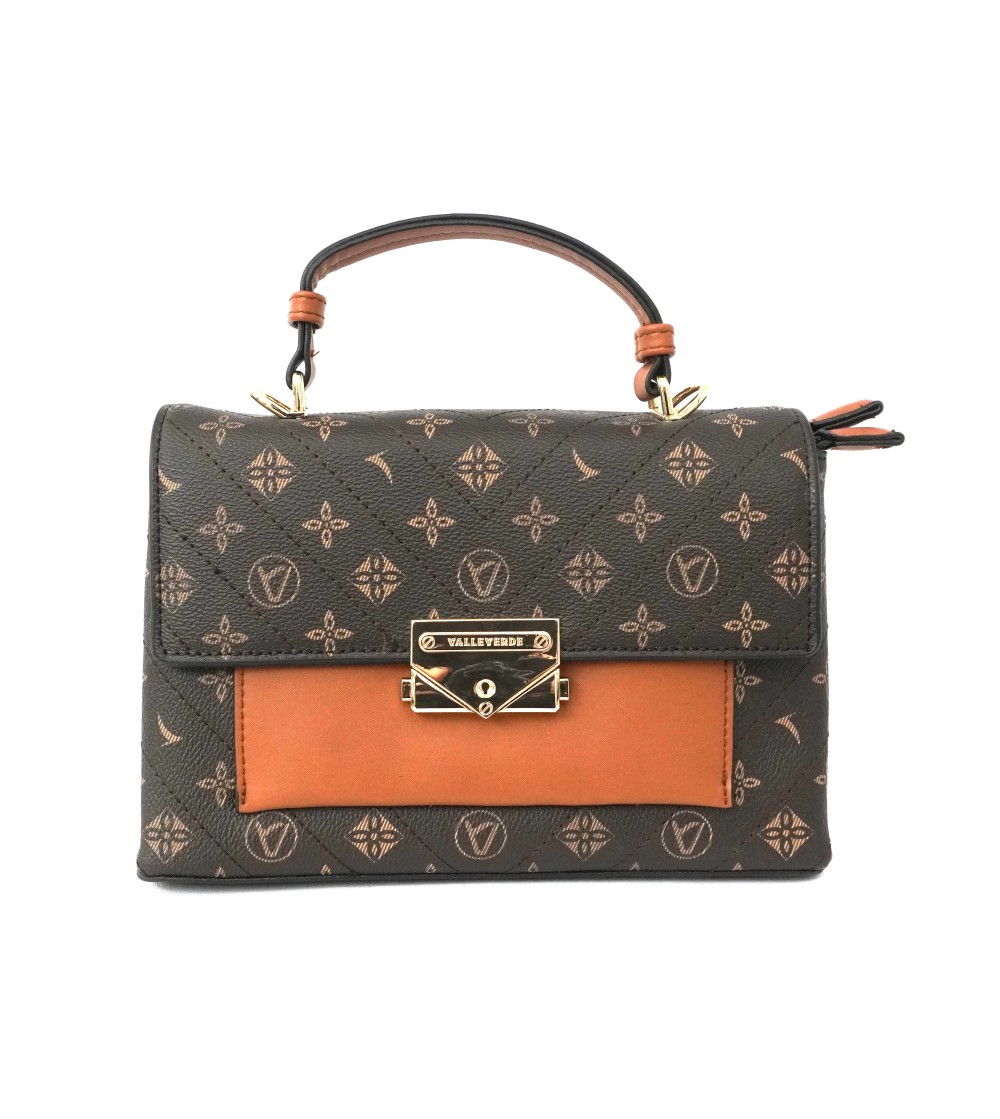 Valleverde Bauletto Mini Bag Manico Linea Regina Marrone Cuoio