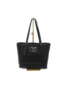Valleverde Borsa Shopper Doppia Tracolla Cerniera Nero
