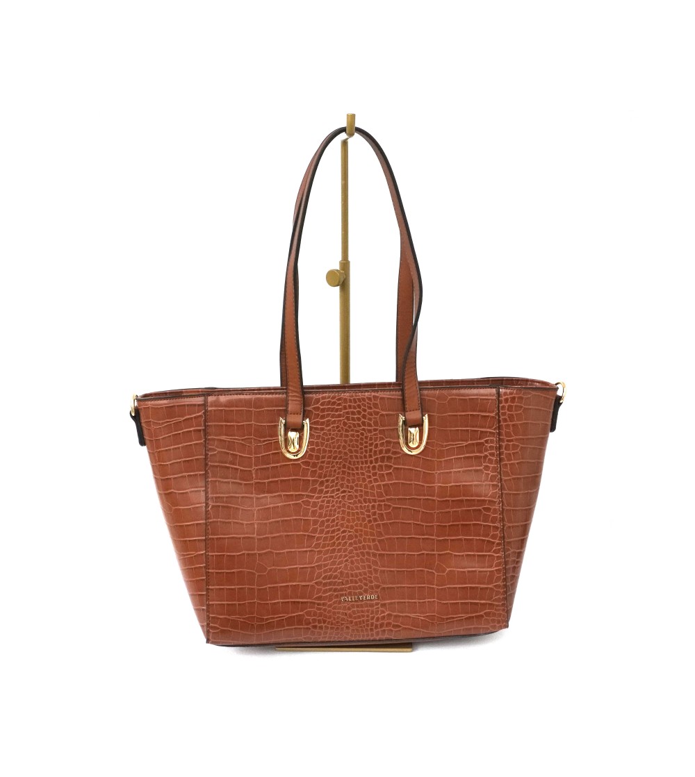 Valleverde Borsa Shopper Big Doppia Tracolla Cocco Cuoio
