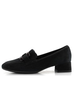 Ara Shoes Mocassino Tacco Medio Fibbia Quadro Nero