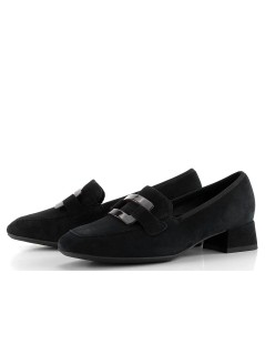 Ara Shoes Mocassino Tacco Medio Fibbia Quadro Nero