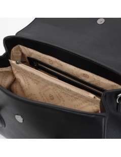 CAFèNOIR Bauletto a Mano con Tracolla Patta con Morsetto Nero