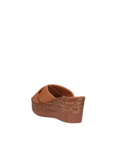 Cinzia Soft Ciabatta Zeppa Effetto Sughero Nappa Cuoio